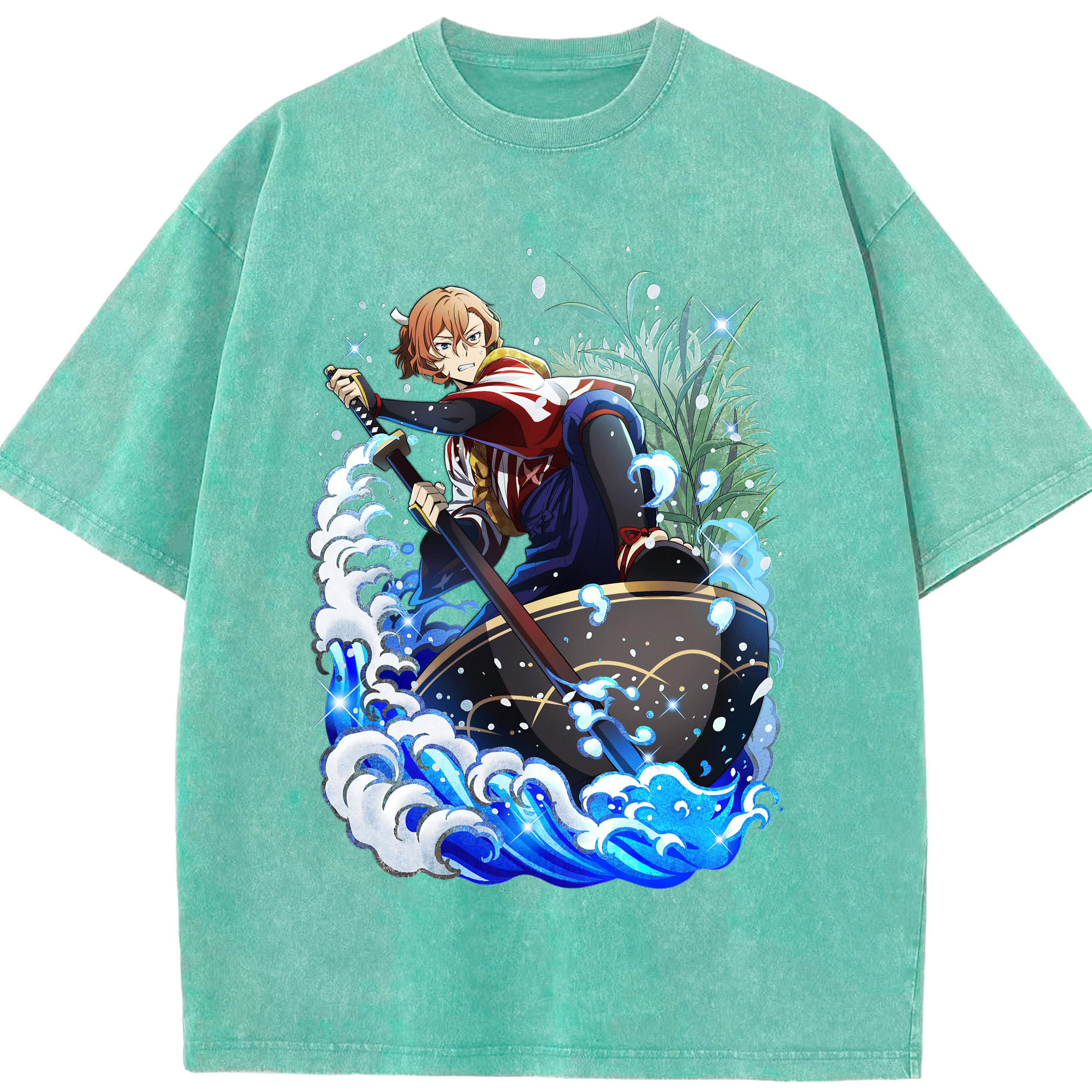 （画像用） 文豪ストレイドッグス Bungo Stray Dogs 綿100% ヴィンテージ風 半袖Tシャツ（フロントプリント）